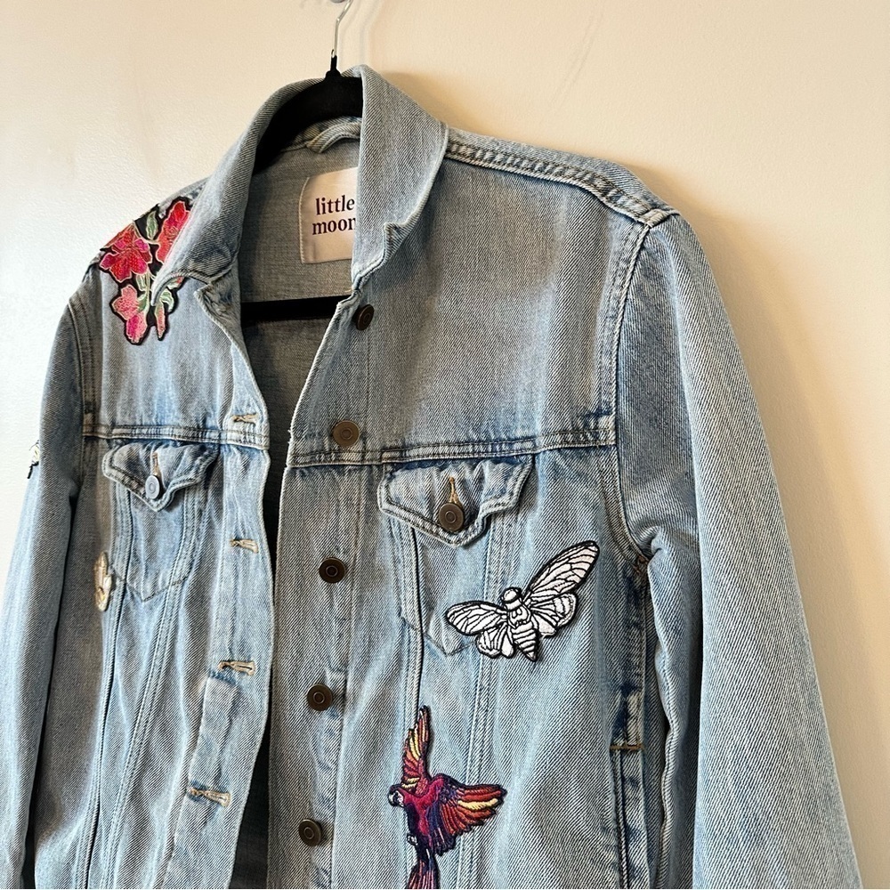 ARITZIA-“LITTLE Moon” Dianthus Patch Embroidered Jacket (Size:XS) - Picture 6 of 13